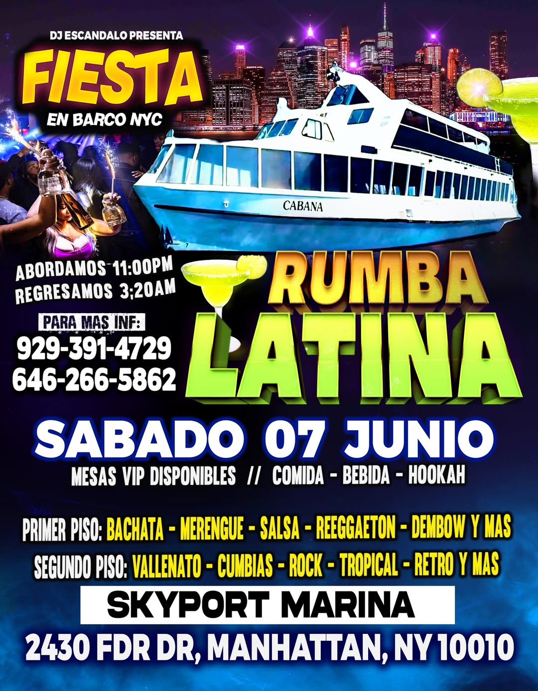 Fiesta En Barco - Manhattan New York - Cupo Limitado