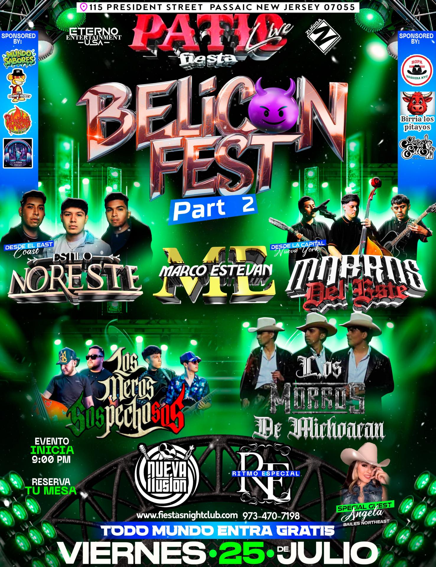 Buy tickets for BELICON FEST .PARTE 2 ESTILO NORESTE, MARCO ESTEVAN, MORROS DEL ESTE, LOS MEROS SOSPECHOSOS, LOS MORROS DE MICHOACAN, Y MAS BELICON FEST .PARTE 2 ESTILO NORESTE, MARCO ESTEVAN, MORROS DEL ESTE, LOS MEROS SOSPECHOSOS, LOS MORROS DE MICHOACAN, Y MAS
