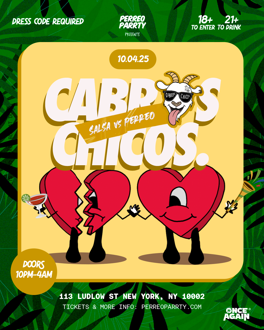 Cabros Chicos - Salsa v Perreo | Dance Party in NY (18+)