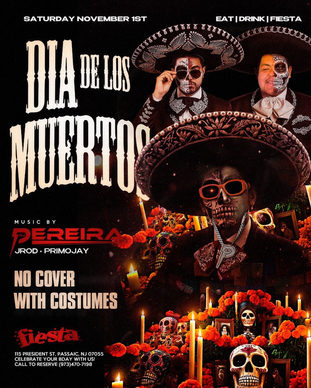 DJ PEREIRA, JROD, PRIMO JAY; DIA DE LOS MUERTOS