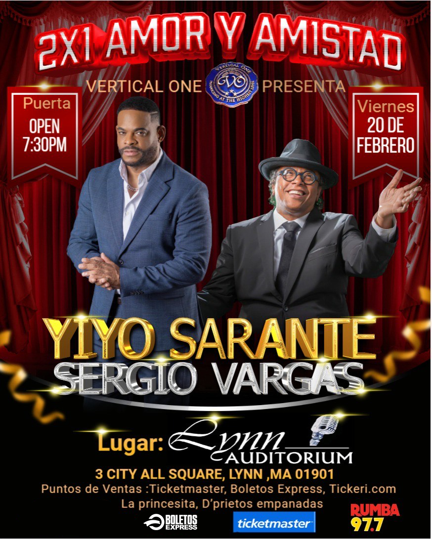 Buy tickets for YIYO SARANTE & SERGIO VARGAS- BOSTON YIYO SARANTE & SERGIO VARGAS- BOSTON