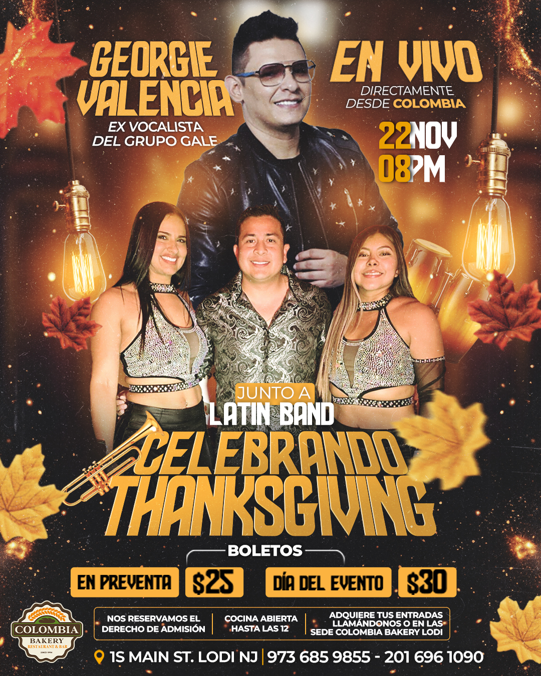 Buy tickets for Georgie valencia vocalista gale en concierto Georgie valencia vocalista gale en concierto