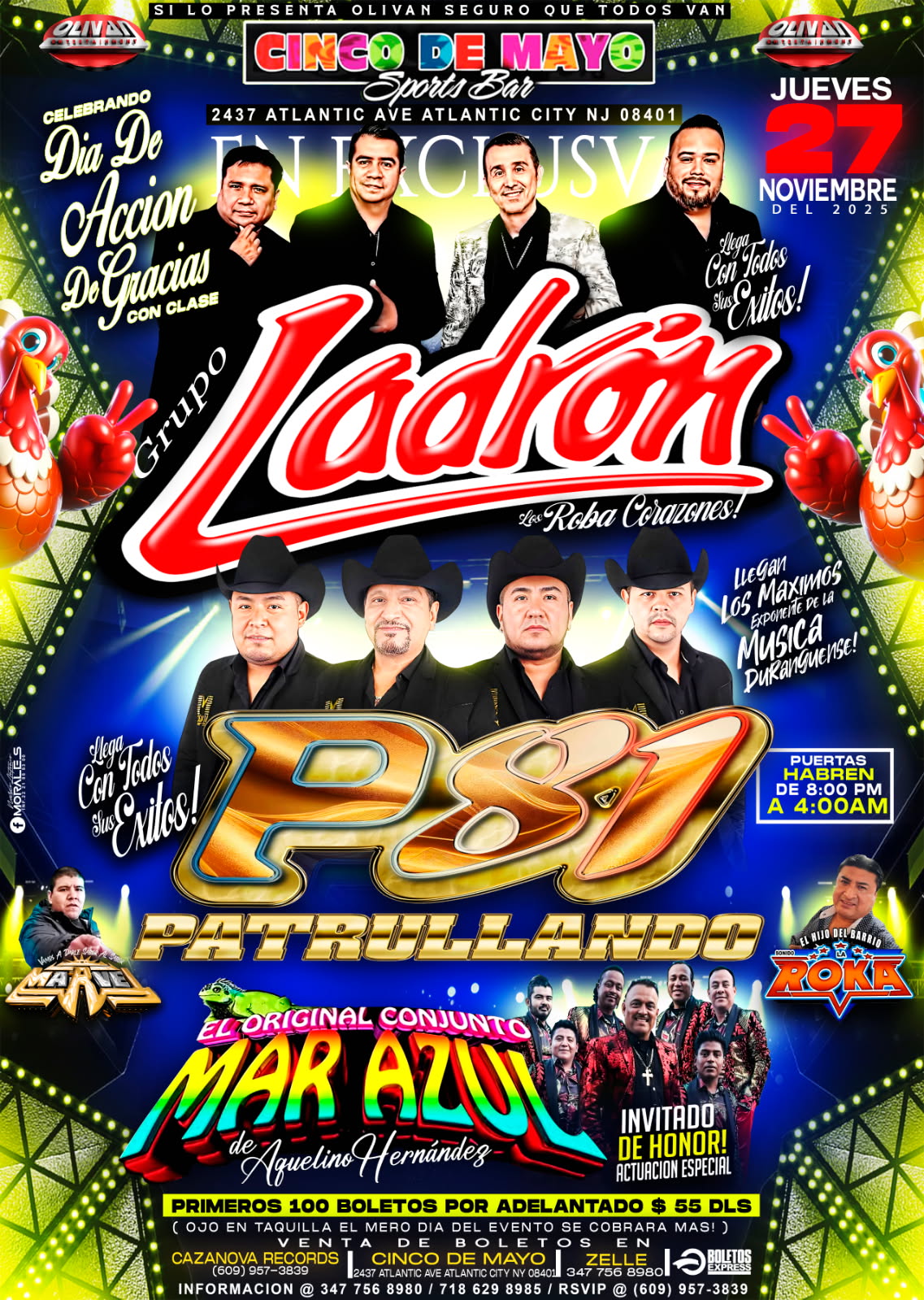 Buy tickets for Grupo Ladron | P81 Patrullando | Conjunto Mar Azul Grupo Ladron | P81 Patrullando | Conjunto Mar Azul