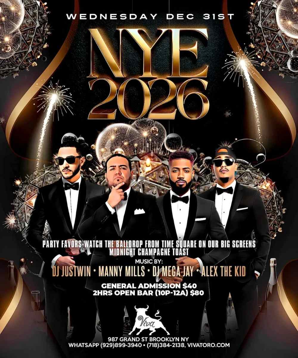 CANCELLED Viva Toro New Year’s Eve 2026 – Brooklyn’s Latin NYE Party