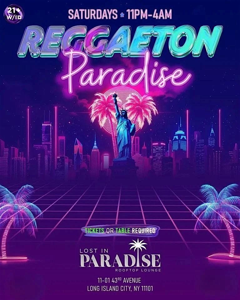 Buy tickets for Reggaeton Paradise Rooftop Party – Lost in Paradise, Saturday, Dec 13th Reggaeton Paradise Rooftop Party – Lost in Paradise, Saturday, Dec 13th