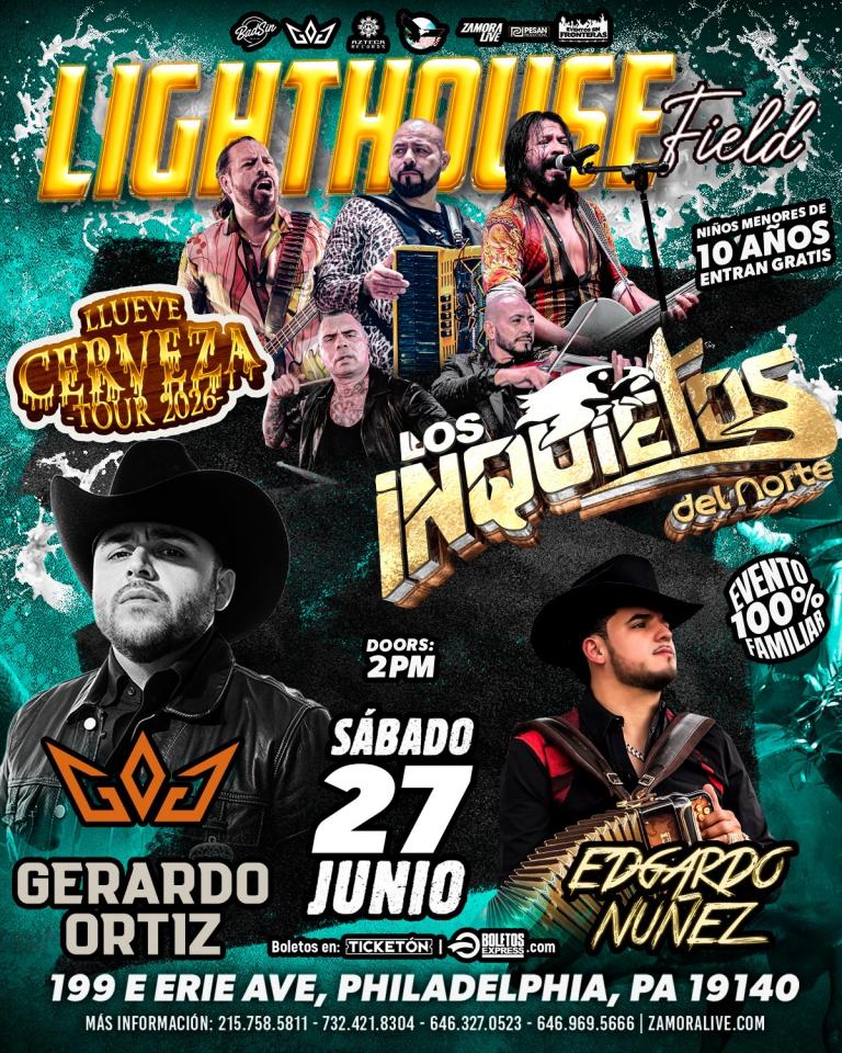 Buy tickets for LOS INQUIETOS DEL NORTE • GERARDO ORTIZ • EDGARDO NUÑEZ EN LIGHTHOUSE FIELD LOS INQUIETOS DEL NORTE • GERARDO ORTIZ • EDGARDO NUÑEZ EN LIGHTHOUSE FIELD