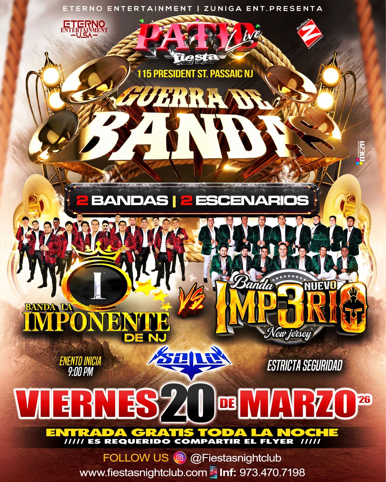 Buy tickets for GUERRA DE BANDAS, 2 BANDAS, 2 ESCENARIOS GUERRA DE BANDAS, 2 BANDAS, 2 ESCENARIOS