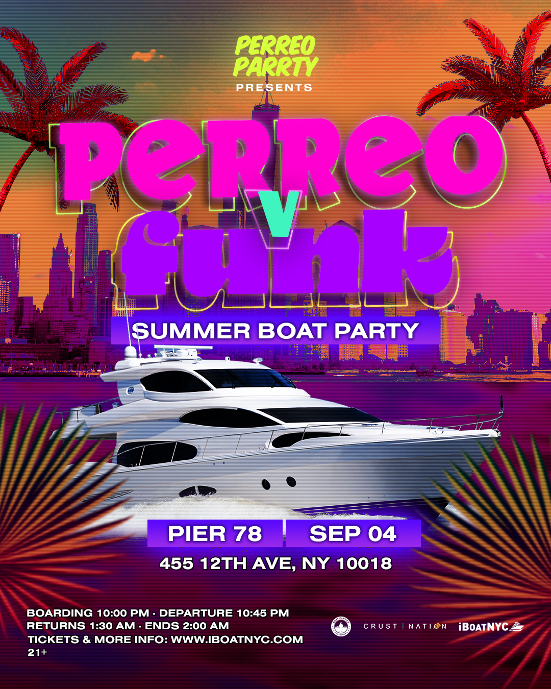 PERREO vs FUNK - Labor Day Brazil Boat Party Yacht Cruise