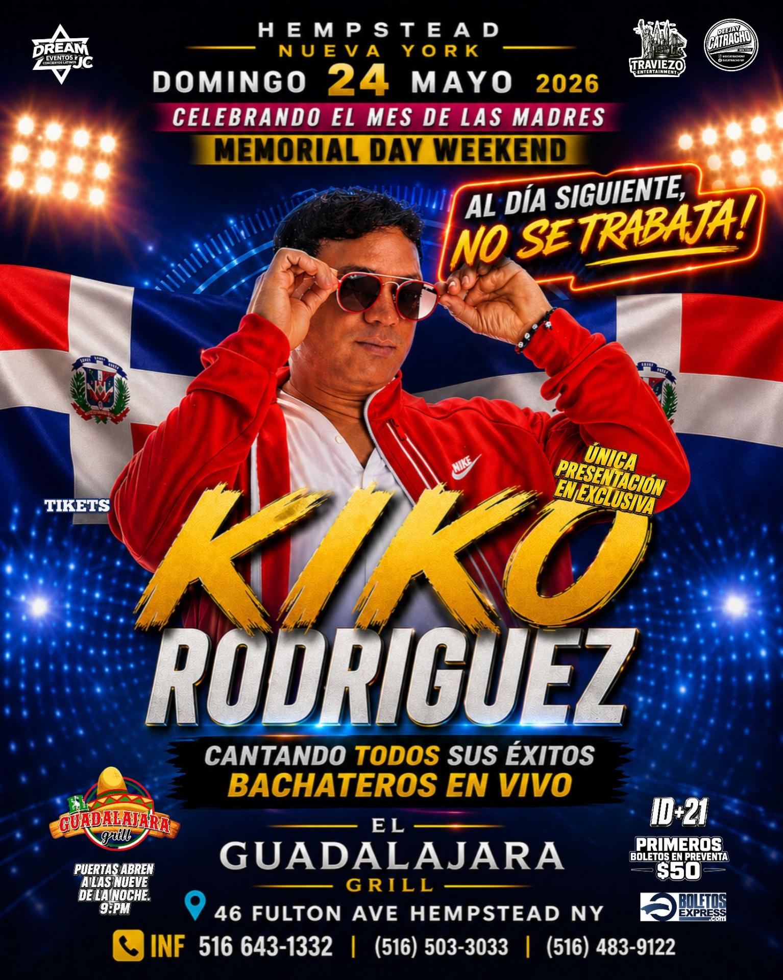 Concierto de bachata/ Hempstead NY / Dom 24 Mayo / Lunes es feriado no se trabaja / memorial weekend